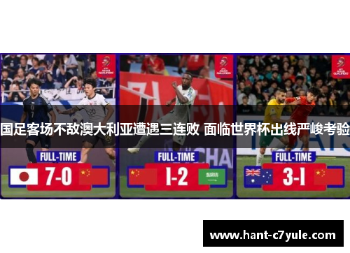 国足客场不敌澳大利亚遭遇三连败 面临世界杯出线严峻考验